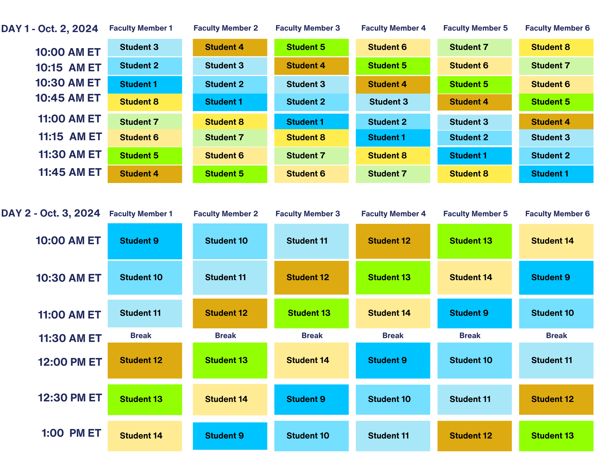 MentorPlus Schedule